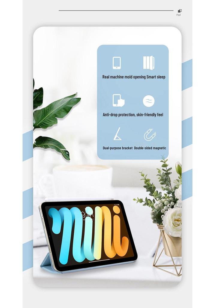 Магнитный кожаный чехол для iPad Air M3 2025 года, двусторонний зажим, 12,9" для экранов Air 4/5/6, MINI 6/7, Pro 11/13
