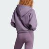 Adidas Z.N.E. Full-Zip Hoodie Solid Color Logo Loose Fit Zip-Up Hooded Sweatshirt Women Hoodies Shadow-Violet IN5132