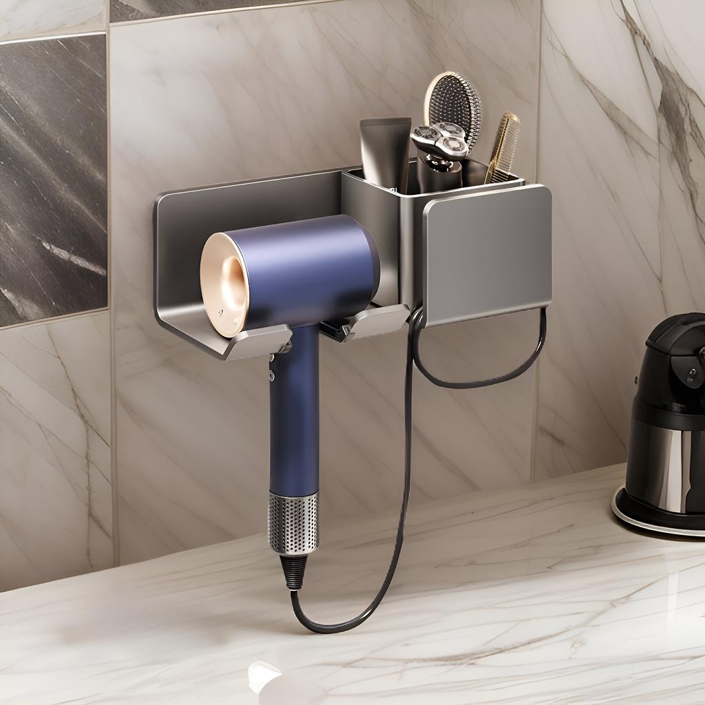 Полка для хранения фена для ванной комнаты, полка для хранения фена для ванной комнаты, настенный органайзер для полок