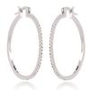 [R7193] - Silver Hoop Earrings 'Sissi' Silver White (rhodium) - 30mm 1mm