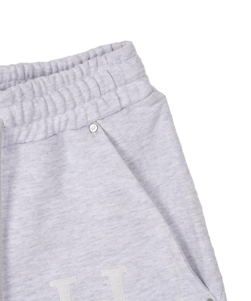 HARDCORE HAPPINESS Moonlight Elastic Waist Shorts_Melange Gray