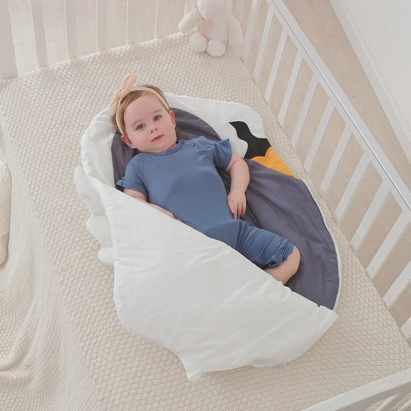 Inxiuli Baby Sleeping Bag - Cartoon Cotton, Warm & Cozy for 0-18 Months, Suitable for Autumn/Winter or Air Conditioning.