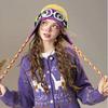 Crocheted Knitted Beanie Windproof Earflap Cap Winter Pilot Hat With Goggles  Skiing