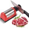 2-ступенчатая электрическая точилка для кухонных ножей, керамические ножи с зернистостью 600/1000, заточка