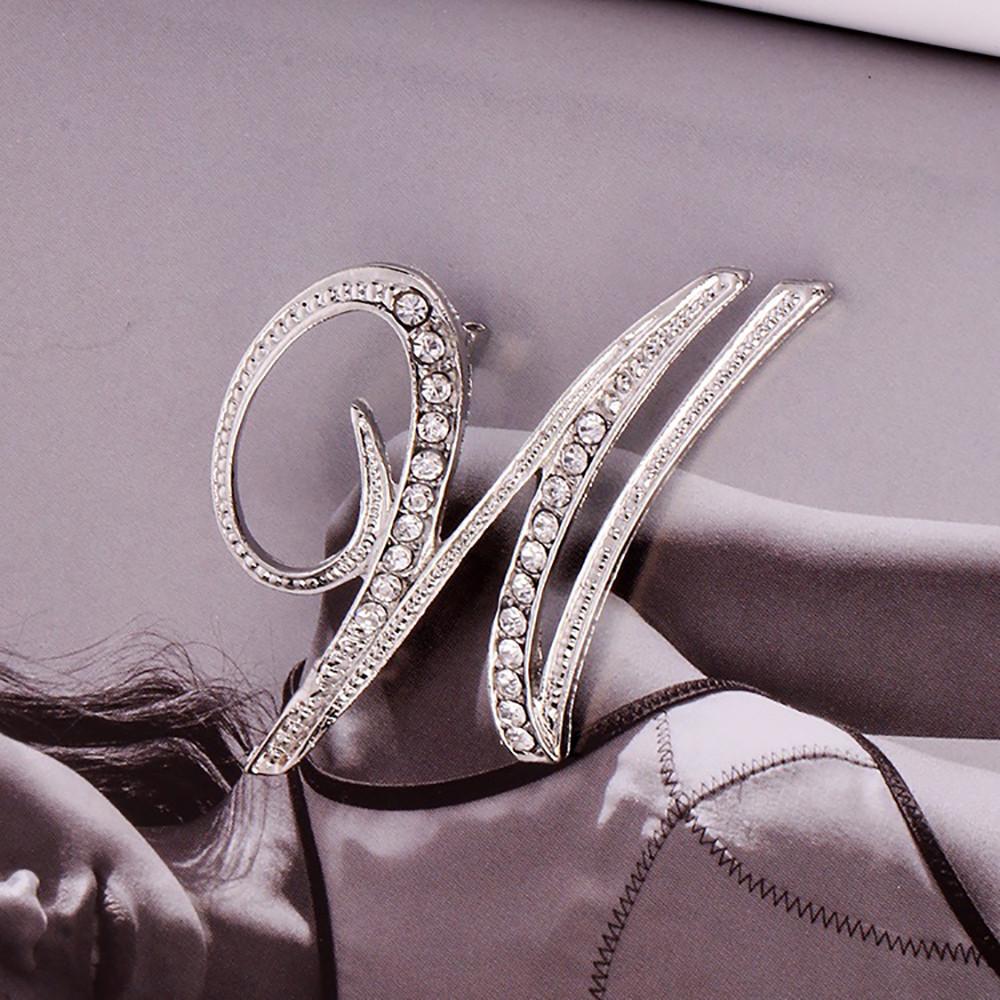 1шт кристалл 26 английских букв брошь булавка пара мемориальные украшения любовь подарки