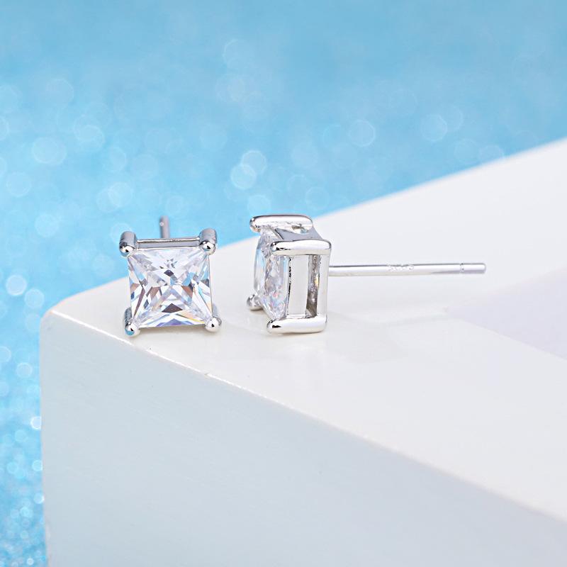 Женские винтажные корейские модные элегантные антиаллергенные 925 посеребренные простые серьги-гвоздики для ушей, женские украшения для ушей, рождественские подарки