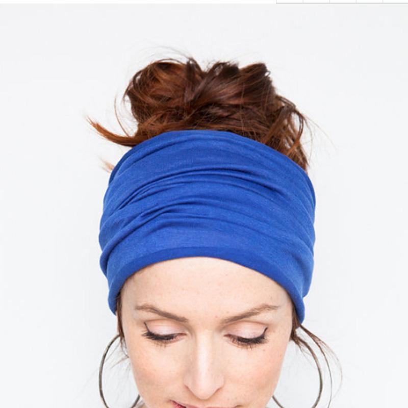 Good Soft Headband Turban Wide Casual Head Wrap Running Women 1pc Yoga Workout New Elastic Stretch Solid Color Hair Accessories Girl