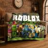 Мультяшное одеяло из фланели для игры R-Robloxs, мягкое и теплое плед-покрывало для спальни, гостиной, кровати, путешествий, кемпинга, пикника, подарок