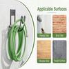 Black Garden Hose Hook Wall Mount Hose Holder With Slots For Hose Extension Cords