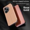 Mirror Folding Stand Cases For Honor 400 Pro Flip Leather Kickstand Phone Case For Honor 200 400 Lite 300 Pro Full Cover Bumper