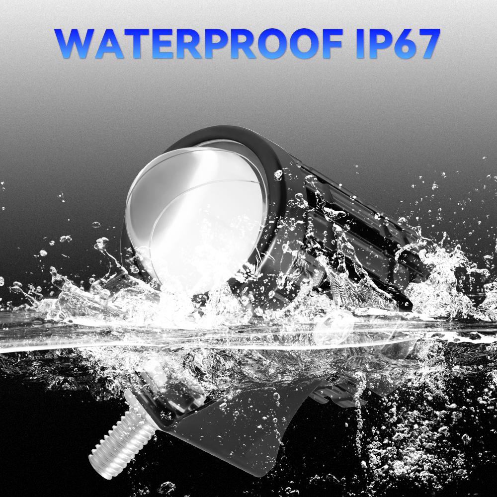 2 шт. светодиодные прожекторы для мотоцикла, универсальные мотопрожекторы, светодиодные фары для мотоцикла, вспомогательные 12 В, автомобильные лампы