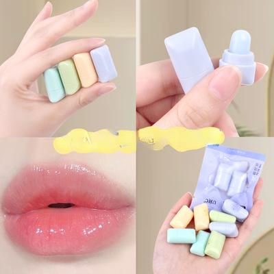 Мини-бальзам для губ с чайным ароматом, милый увлажняющий, увлажняющий, против сухих трещин, портативный, с высоким уровнем внешнего вида, отшелушивающий омертвевшую кожу