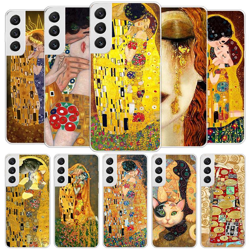Kiss by Gustav Klimt Desig Cover Phone Case For Samsung Galaxy S26 S25 Edge S24 Ultra S23 S22 Plus S21 S20 FE Soft Fundas Shell