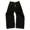 RogueWave Streetwear Джинсы Y2K Ретро Хип-хоп Вышитые Мешковатые Джинсы Ретро Черные Брюки Мужские Женские Новые С Завышенной Талией Широкие Штанины