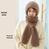 Women's Double-Layer Fleece-Lined Knit Hat & Scarf Combo - Warm Winter Wool Crochet Style
