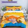3pcs Duvet Cover Set (1*Duvet Cover + 2*Pillowcase, Without Core), Pippi Longstocking Print Bedding Set, Bedroom Decor, All‑Season, Birthday Gift