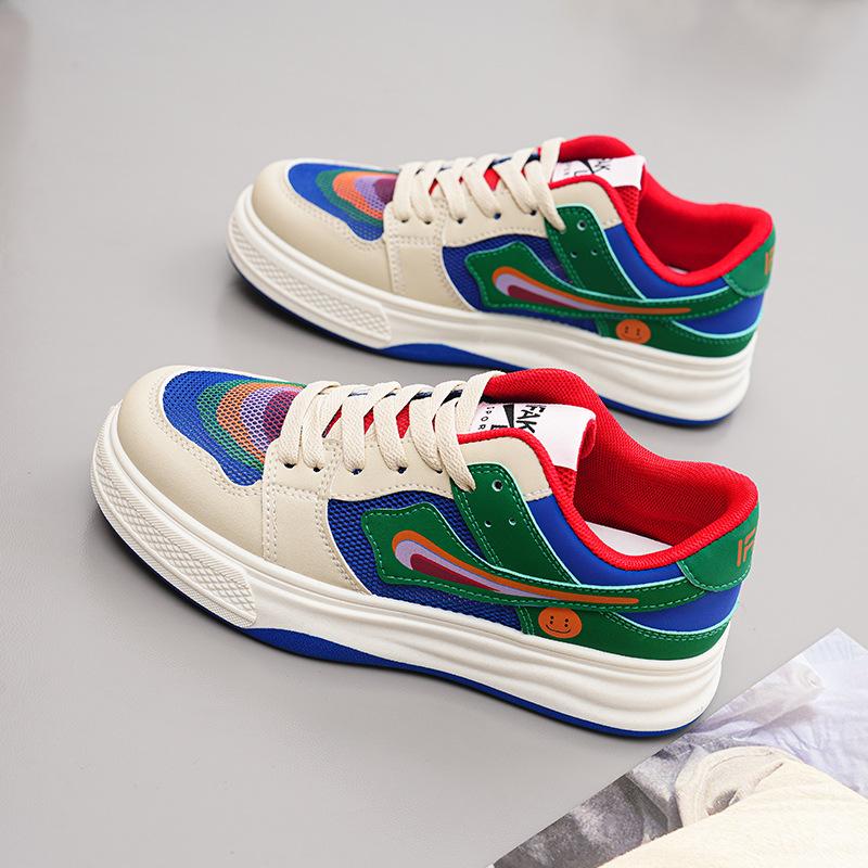 Мода 2024 Новейшие женские сетчатые кеды для скейтбординга в цвете мандаринки, на плоской подошве, с перфорацией, кроссовки для утренней пробежки