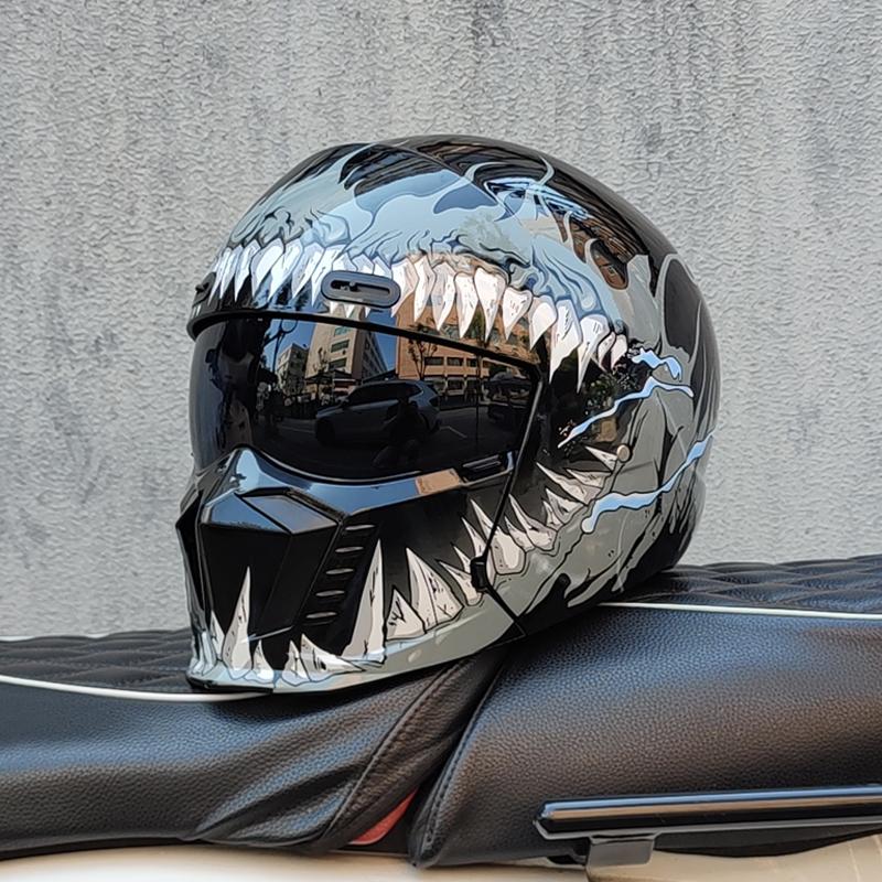 Новый Scorpion Retro Motorcycle Cascos Moto Locomotive Personality Многоцелевой комбинированный шлем Half ML XL XXL XXXL