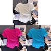 Summer Womens T Shirt With Asymmetric Design And Drawstring For Casual Wear