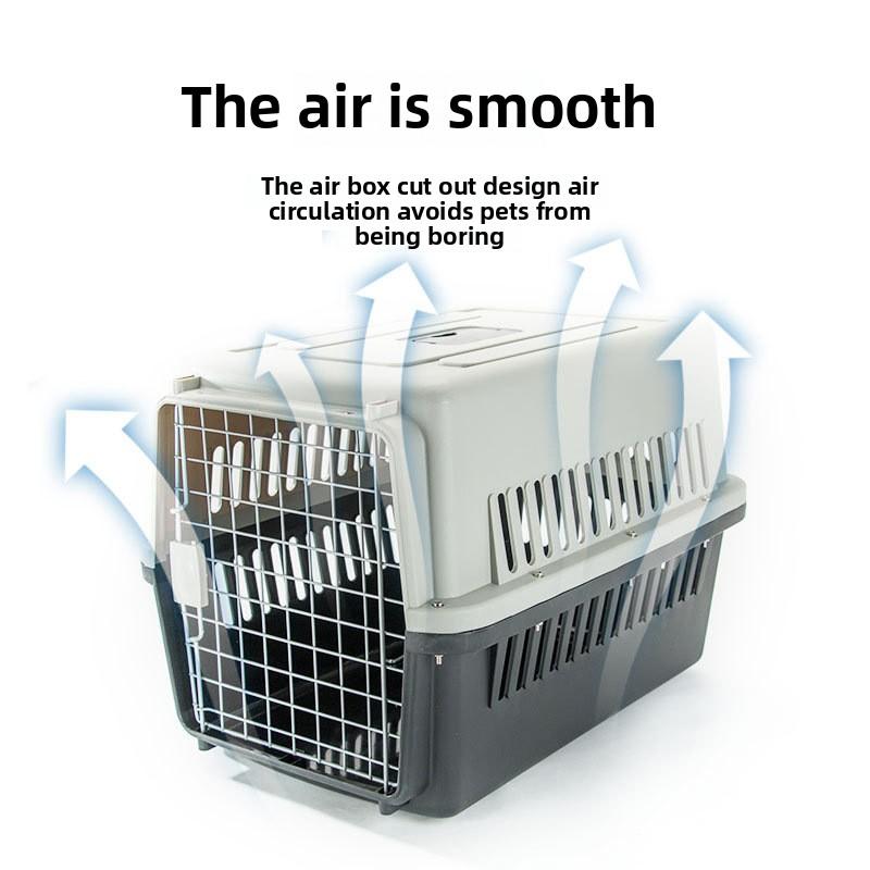Воздушный бокс для домашних животных Собака Большая автомобильная клетка для собак Проверить маленькую среднюю большую клетку для собак и кошек Переносная