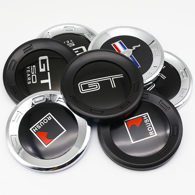 BQYI9 15CM ABS Car Tail Emblem Trunk Round Badge Sticker For Ford Mustang 5.0 ROUSH SHELBY GT 500 Cobra LAGUNA Tail Box Cobra Shape GT
