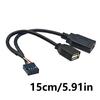 Кабель-конвертер USB 2.0 9-контактный в USB + Type E с передним портом Type C для улучшенной совместимости с материнскими платами 5,91 дюйма