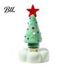 Crystal Holiday Decor Handmade Glass Christmas Tree Ornament with Star Top And Colorful Bead Details, Figurine Desktop Rotating for Home Tabletop
