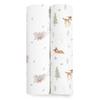 Aden + anais essentials Пеленка-кокон Disney Friends, 2 шт., 112 x 112 см, Муслиновый хлопок, для новорожденных, Помощь при ночных плачах, Подарок на рождение ребенка,