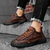 Men's Outdoor Casual Leather Shoes Retro Style Male Sneakers Adult Non-Slip Casual Desert Hiking Footwear Treking Shoes Trainers