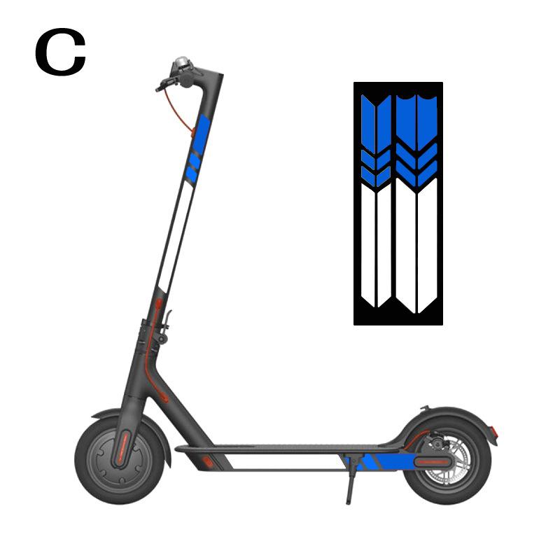 1 комплект, светоотражающие наклейки для ночной безопасности, предупреждающая полоса для скейтборда для Xiaomi M365/Pro/1S/Pro 2, аксессуар для электрического скутера