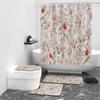 Цветочная и травяная текстура, цифровая печать, занавеска для душа, блокирующая водонепроницаемую занавеску для ванной комнаты