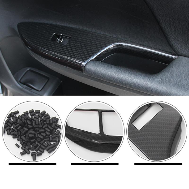 For Honda Accord 13-17 4x Carbon Fiber Color Car Door Armrest Door Window Lift Panel Decorate Cover