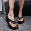 EVA Fashion Outer Wear Increased Beach Loose High Shoes Beach Soft Sole Seaside Thick-soled Flip-flops Women