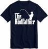 The Rodfather Unisexs T Shirt Funny Joke Novelty Fish Carp Cool Dad Grandad Top