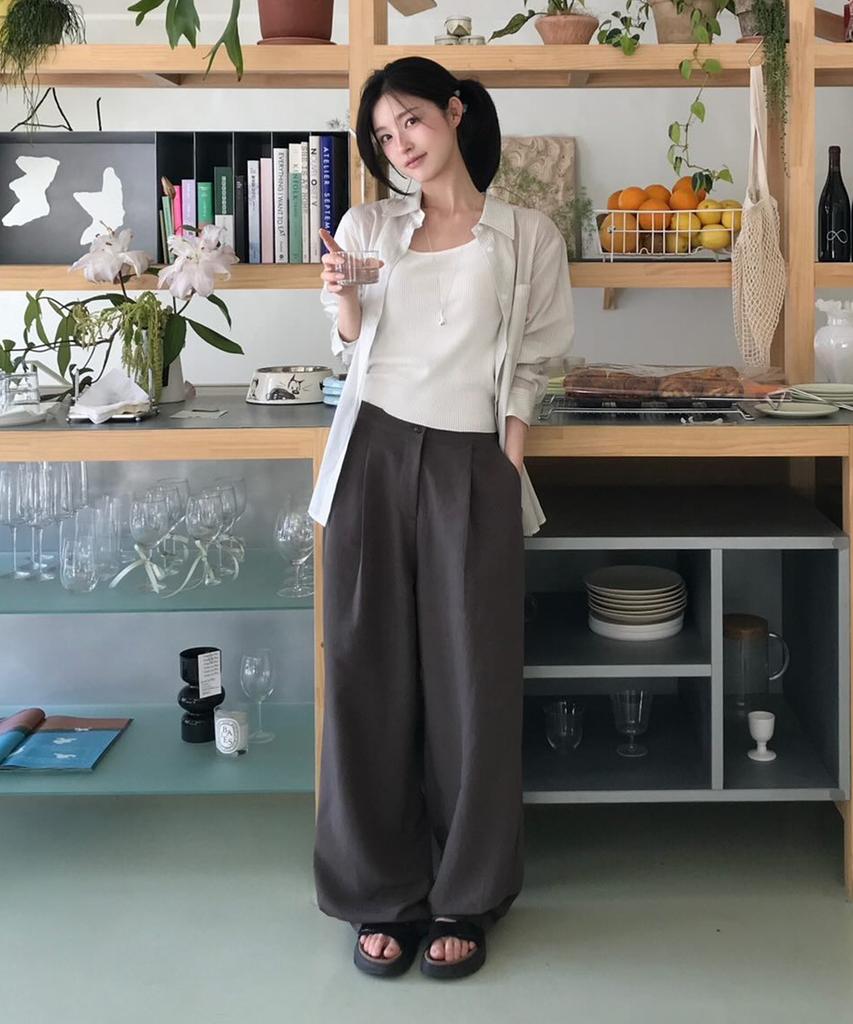 YUPPE Balloon Line Pants_Brown