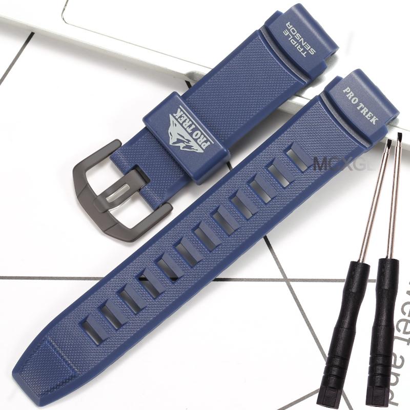 Запасной ремешок PRG-200 Подходит для часов Casio PRG-200 PRG280/550 PRW-3510Y Мужские смоляные спортивные аксессуары для часов