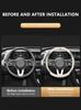 Car Steering Wheel Cover Carbon Fiber Leather For Mitsubishi ASX Lancer Pajero Outlander L200 EVO Lancer EX Motors Metal Label