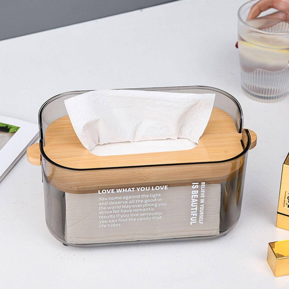 Waterproof Transparent Tissue Box Adjustable Facial Tissue Holder Home Living Room