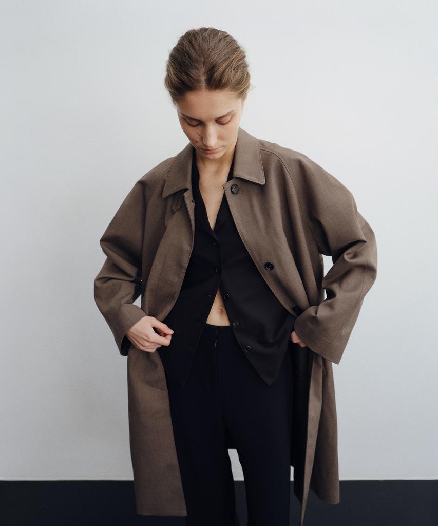 LOTE Wool Blend Mac Coat