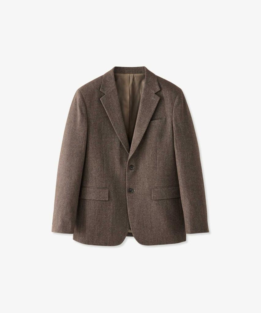 STCO Твиловый приталенный пиджак_Коричневый (Расслабленный Fit)_Sejwd02Nsh