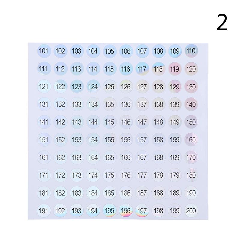 Водонепроницаемый номер 1-200 лазерные этикетки наклейки лак для ногтей губная помада бирки с номерами