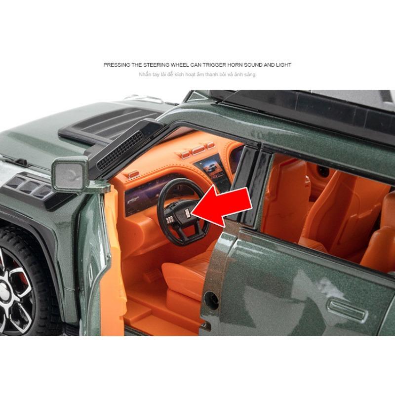 1/24 BYD Yangwang U8 SUV Модель автомобиля из литого металла Игрушка Новые энергетические внедорожники Модель автомобиля Звук и свет Детский подарок