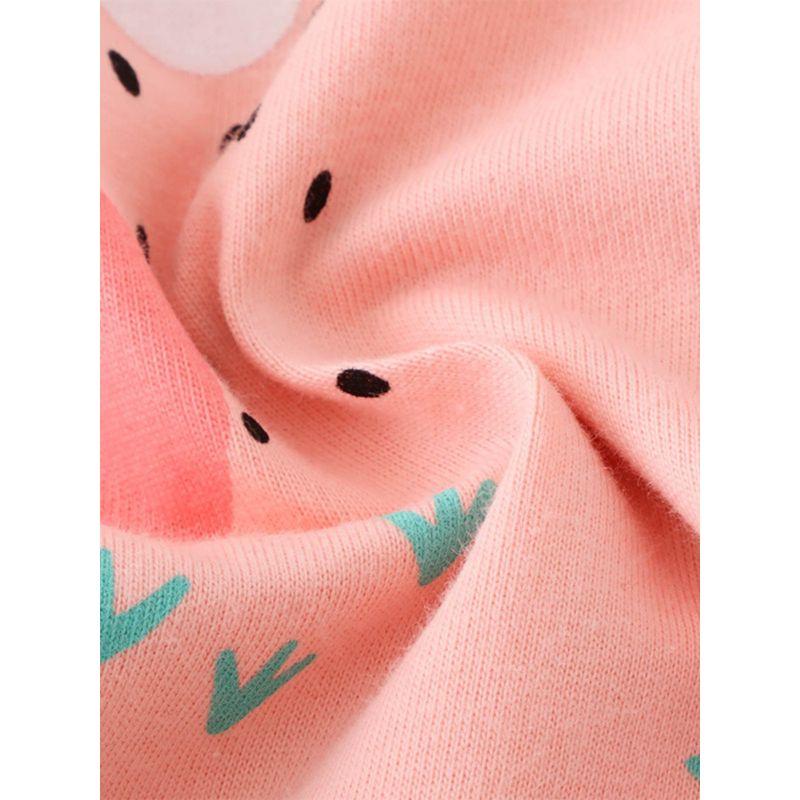 Foreign Trade Children's Clothing Pink Unicorn Girls' Dress Autum New Style Kidsren's Pure Cotton Long-Sleeved Princess Dress for Babies