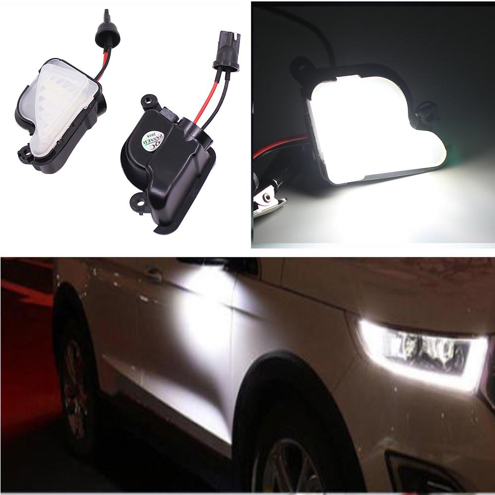 Pair LED Puddle Lights Welcome Lamps for Skoda Octavia Mk3 5E 2012-2017 Superb 2 Octavia