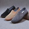 Men's Corduroy Slip-On Shoes - Old Beijing Style for Middle-Aged and Elderly