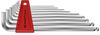 PB Swiss PB 212LH-10 9 Piece Long Chrome Ball point Hex/Allen Key Set