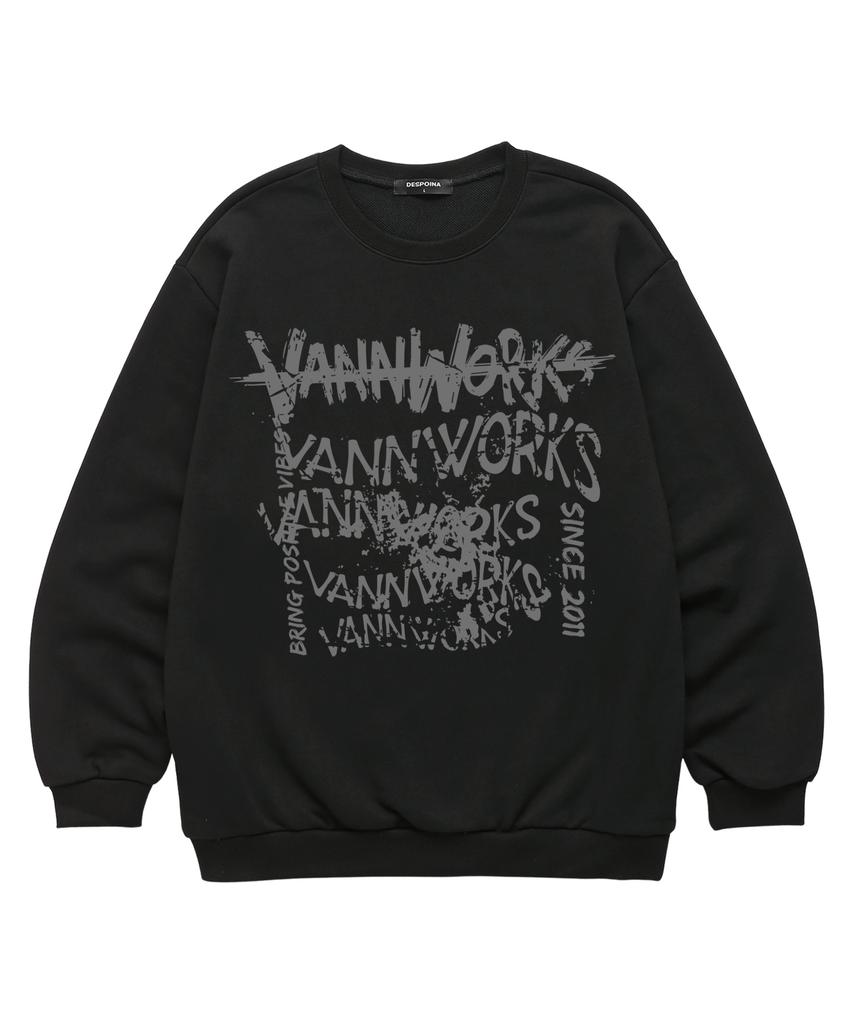 Свитшот с логотипом VANNWORKS Mess (Vls0054) черный (Тип А)
