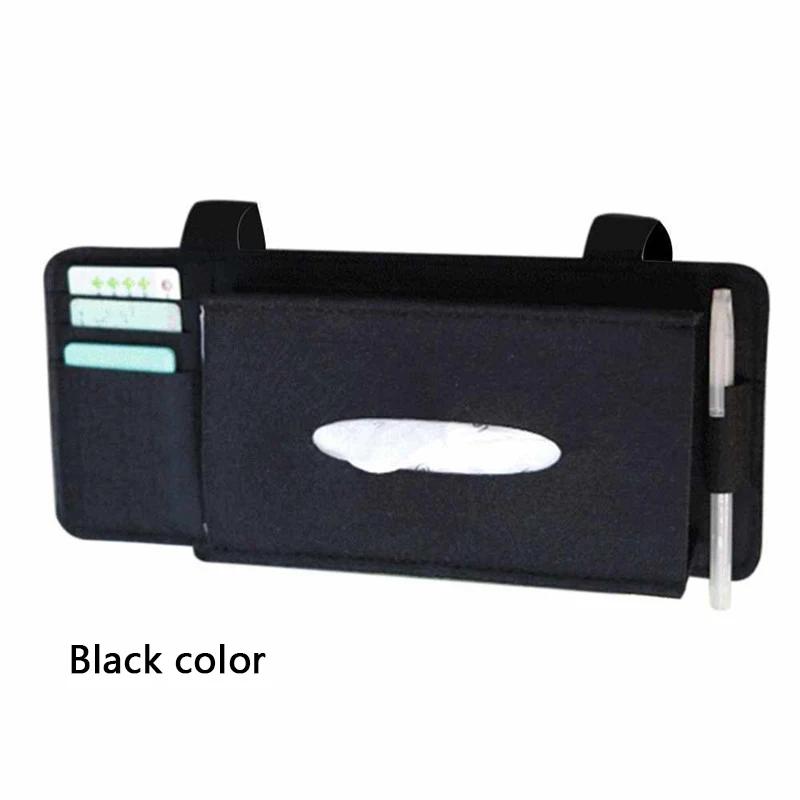 Car Sun Visor Tissue Box Felt Hanging Storage Bag Creative Auto Interior Organizer for Seat Back & Visor