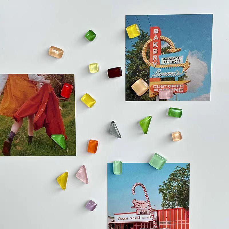 Lovely Glass Irregular Figure Magnetic Refrigerator Magnets Office Whiteboard Message Home Decoration