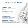 Oshea PhytoDERMA Сыворотка для лица с 2% койевой кислотой, 1% альфа-арбутином, ниацинамидом и экстрактом черники 30 мл | Борется с пигментацией, осветляет темные пятна | Brig